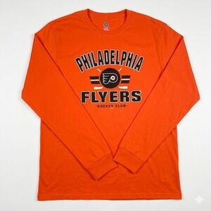 NHL Philadelphia Flyers Long Sleeve Shirt Orange Mens XL #Flyers